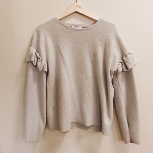 Zara flutter sleeve sweater